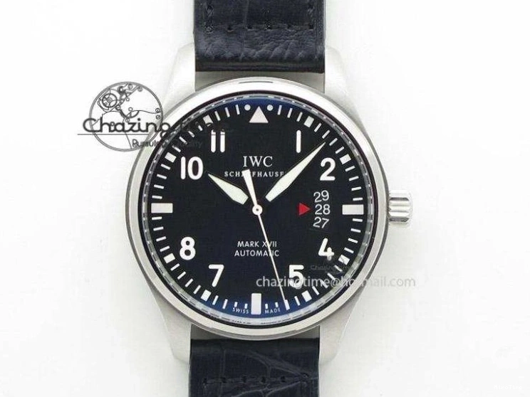 MIROTIME 0116 Fashionable Mark XVIII IW327002 V6F Best Edition White Dial On Black Leather Strap A 7312